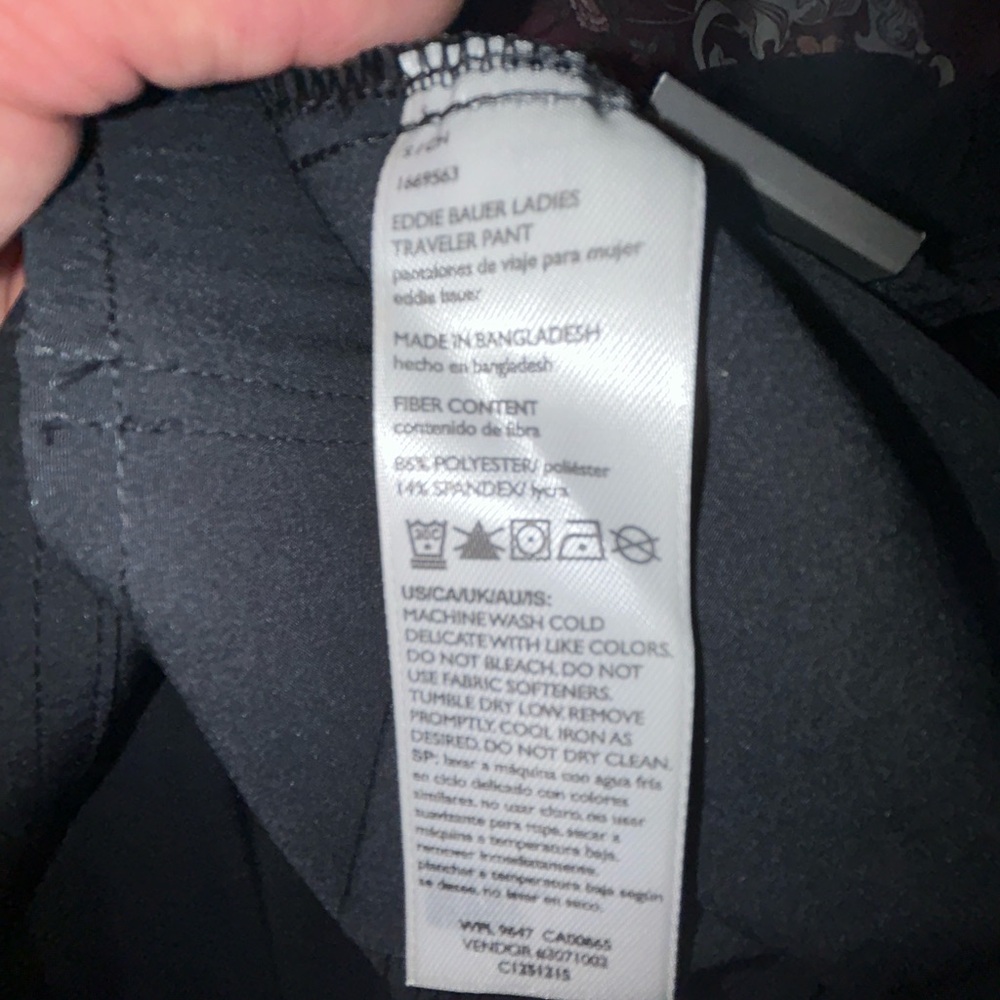 NWT! Eddie Bauer Black Travel Ankle Pants - Picture 7 of 7